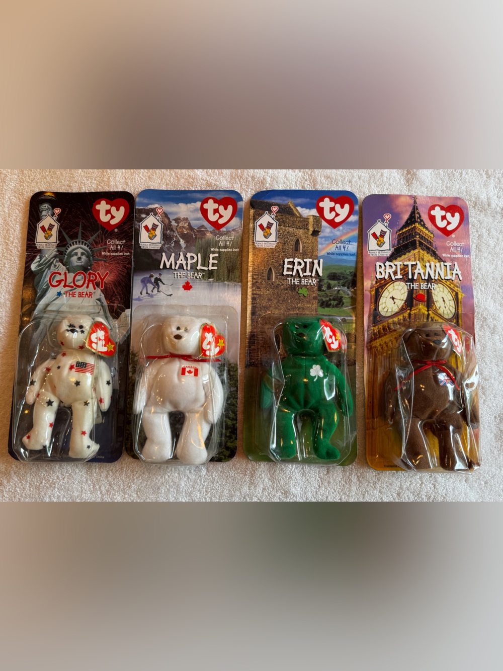 Complete set of 4 TY Beanie Babies